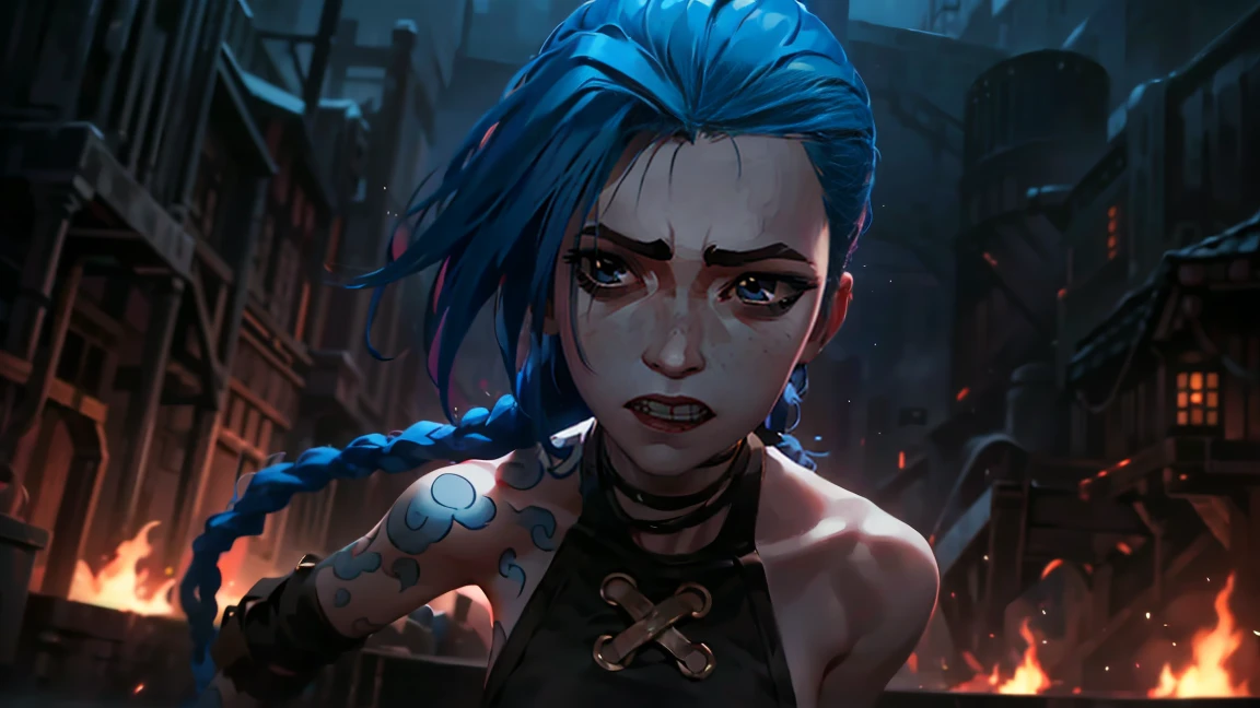 masterpiece, best quality,dutch angle,dynamic angle,,realistic style,nsfw(1girl, solo),18 yers old,1girl, solo,{{{small breasts}}}African,Bright blue hair,red eyes,daruk skin,black skin,collar,short hair, realistic eyes, embarrassed, tears{{{small breasts}}}embarrassed, tears,nude,nudity,cum in mouth,cum in pussy,pussy cum,cum on body,cum on breasts,cum on hair,excessive,cum,bukkake,cum dump,creampie,holding metal rod around neck wearing leather mittens,(shackles, restrained breasts:1.2), (chain bound arms),(chain bound legs)(chain bound)(wrists),walking,showpiece, crowd, 1princess,outdoor, bazaar,looking at viewer