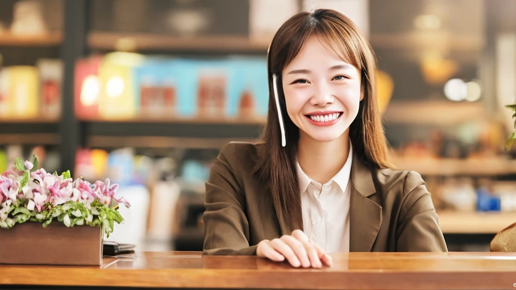 Customer Service、woman、smile、guidance