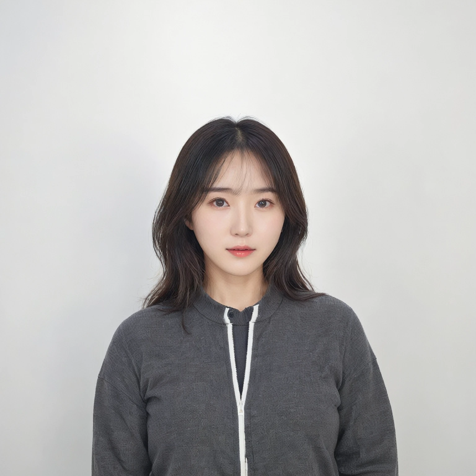 Best Quality, 8k, Masterpiece, (Portrait: 1.3), (photo realistic:1.4), (hyper realistic:1.4), Sharp Focus, looking at viewer, (smoother lighting:1.1), (increase cinematic lighting quality:0.9), realistic lighting, backlighting, light on face, ray trace, (brightening light:1.2), (Increase quality:1.4), sharp detail, (best quality real texture skin:1.4), finely detailed eyes, black_eyes, finely detailed face, 25 year old Korean woman