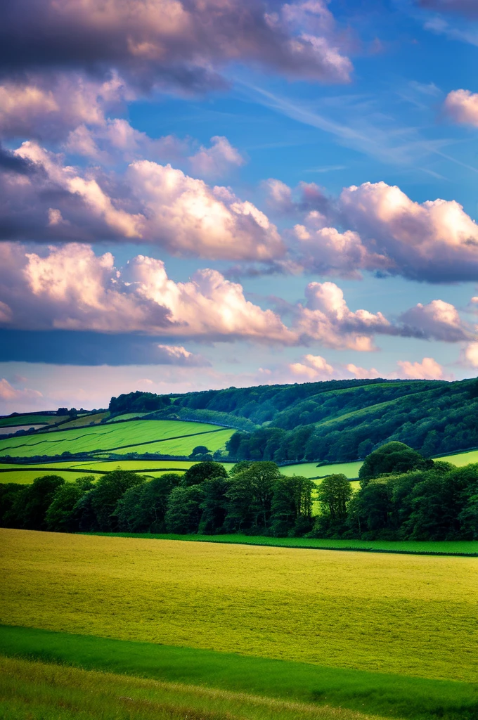 Original landscape,Sky and clouds,Tyndall effect,A country road,Colorful hot air balloon,High quality desktop wallpaper, Verdant forest, Detailed field properties, Beautiful English countryside, Stunning scenery, Rolling Hills, Landscape Wallpaper, Lush countryside, Green forests, Stunning scenery, Green fields in the background, High quality wallpaper, Beautiful wallpapers,Ultra high quality,Ultra HD,Ultra-high resolution