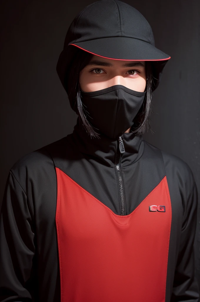 ((best quality)), ((masterpiece)), (detailed), red and black background incognito man 