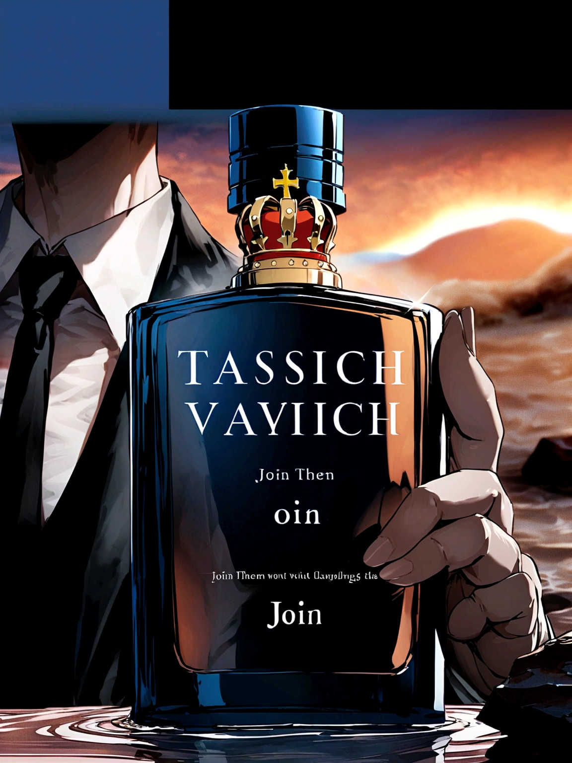There is a man in a suit and tie with a glass of wine, Victor Charreton, Winner, inspired by Victor Oliva, wlop and andrei riabovitchev, inspired by Vincent Lefevre, Victor Antonov, key art, inspired by Charmion von Wiegand, official arts, epic and classy portrait, Valve Рекламный Splash Art