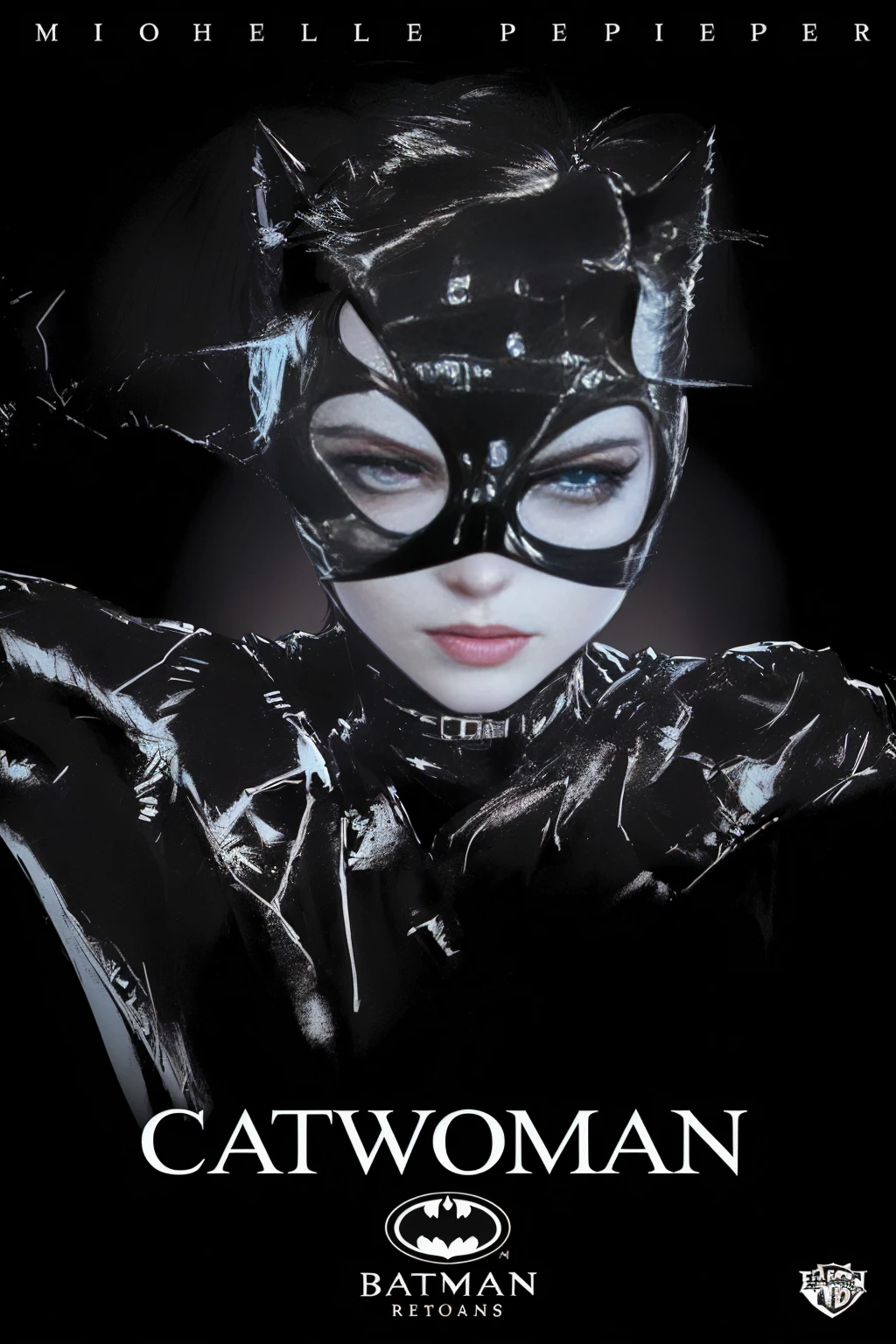 batman cat Woman movie poster, margot robbie as cat Woman, 3d render of cat Woman, cat Woman, margot robbie as cat Woman, cat Woman, natalie portman as cat Woman, Selina, emma stone as cat Woman, mila kunis as cat Woman, emma watson as cat Woman, kylie jenner as cat Woman, villain, mila jovovich as spider woman, doja cat as cat Woman