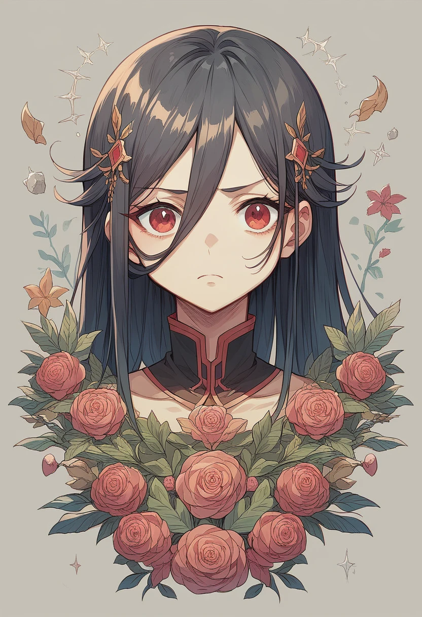 ultra-detailed:1.3, ultra delicate and detailed face:1.3, (absurdres, texture, masterpiece), pixiv contest winner, sumi-e, by Akihiko Yoshida, Dynamic manga-style illustration of girl, 