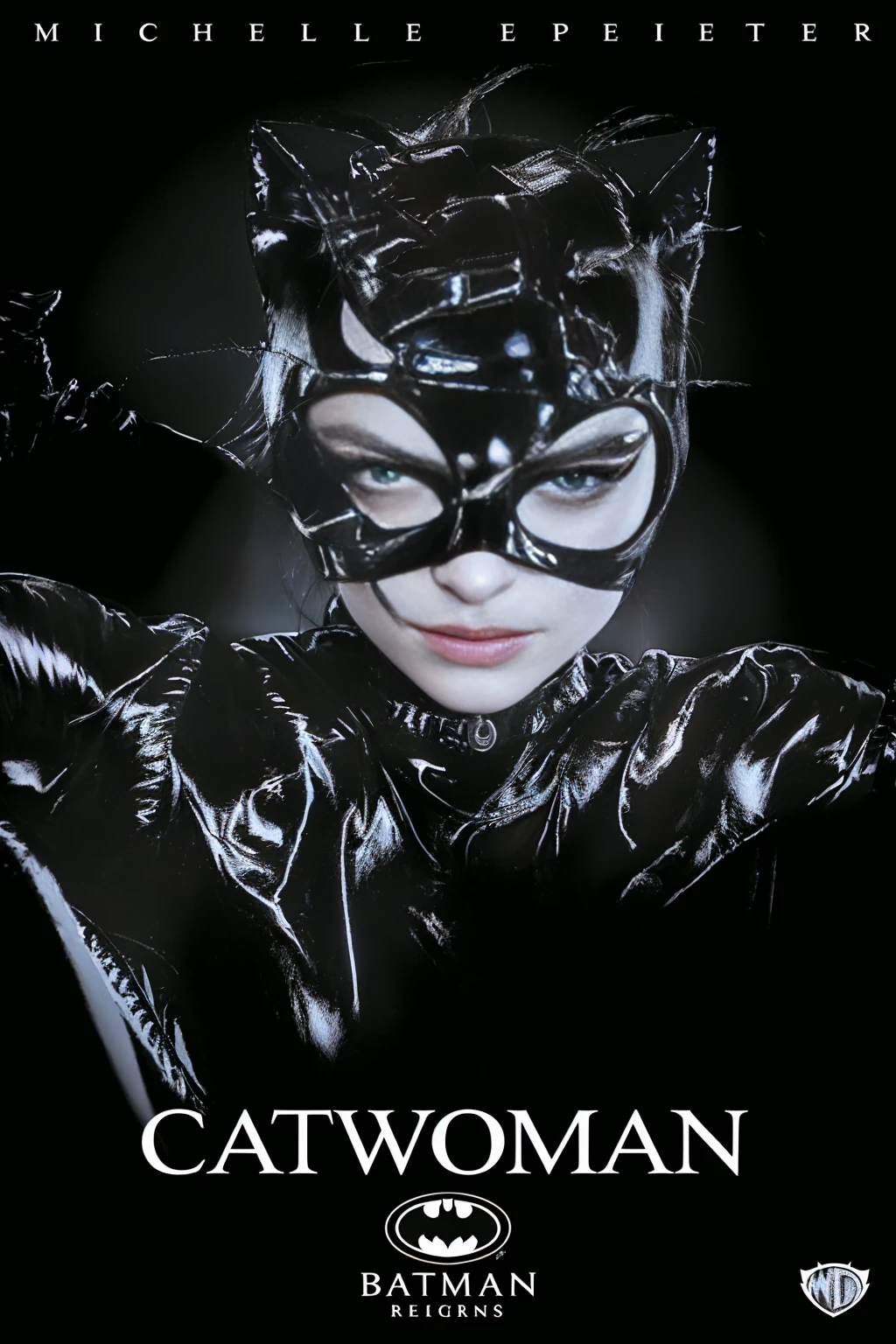 batman cat Woman movie poster, margot robbie as cat Woman, 3d render of cat Woman, cat Woman, margot robbie as cat Woman, cat Woman, natalie portman as cat Woman, Selina, emma stone as cat Woman, mila kunis as cat Woman, emma watson as cat Woman, kylie jenner as cat Woman, villain, mila jovovich as spider woman, doja cat as cat Woman