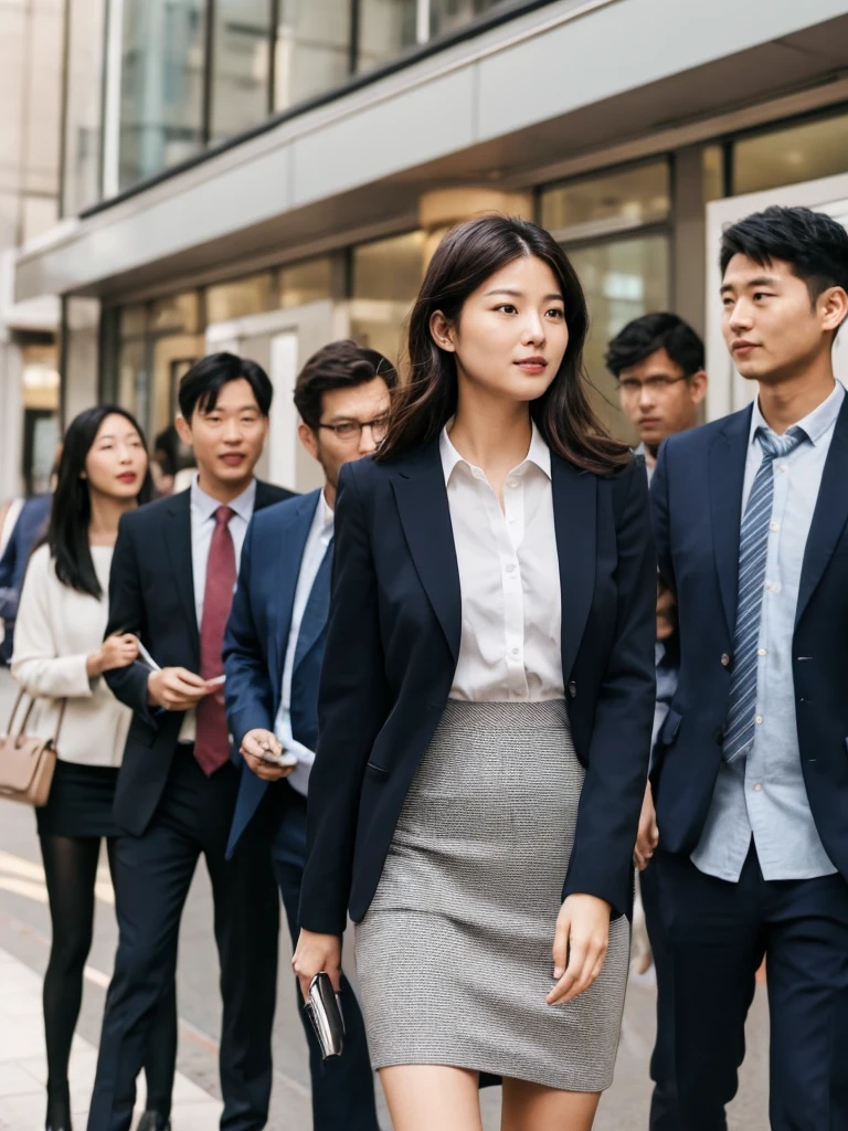 Group Photo,Standing Woman,under View,Turning Around,Bob,Orgasm,Office Suit,black vertical striped pencil skirt ,Young Wife,#Quality High Anatomically,Awards,ultra high quality,Accurate,High resolution,Attention to detail,high quality,High resolution,masterpiece ,Realistic,solve,retina,Super detailed,Textured skin,peeing self, wetting her clothes, can't hold her pee face, wetting herself desperate, pee desperation pose, her body can't hold her pee and wets herself ultra desperate in the middle of the cicty in absolute desperaton wetting herself, pee runing down her legs, standing up, hyper pee desperate face, big pee pudle