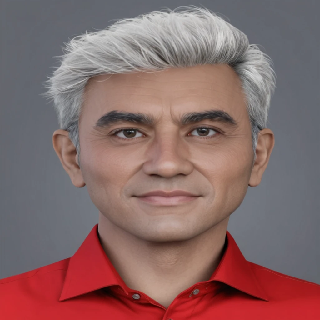 ((best quality)), ((master part)), ((desenhos animados realistas)), ((Personagem perfeito)) - Um retrato frontal meticulosamente detalhado e realista de um homem com cabelo raspado, glasses and a shirt with beautiful textures. O homem olha diretamente para o espectador, Establish a strong and confident presence. The image captures their distinctive facial features, accurately showing the brightness of your eyes and the design of your glasses. The black shirt is rendered with fine details, aumentando o profissionalismo do retrato. Enviado para documentos oficiais, this portrait is presented in impressive 8K UHD resolution, Ensure clarity and unique protection.