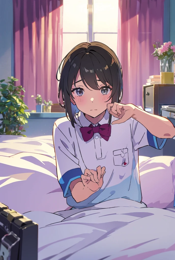 A 14-year-old boy lies on the same bed in a transgender hospital.,The operation was successful,Became a beautiful and charming idol sister