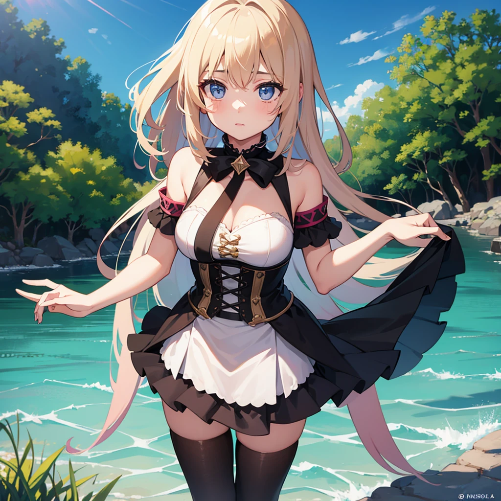 A girl. She is looking with her loving eyes