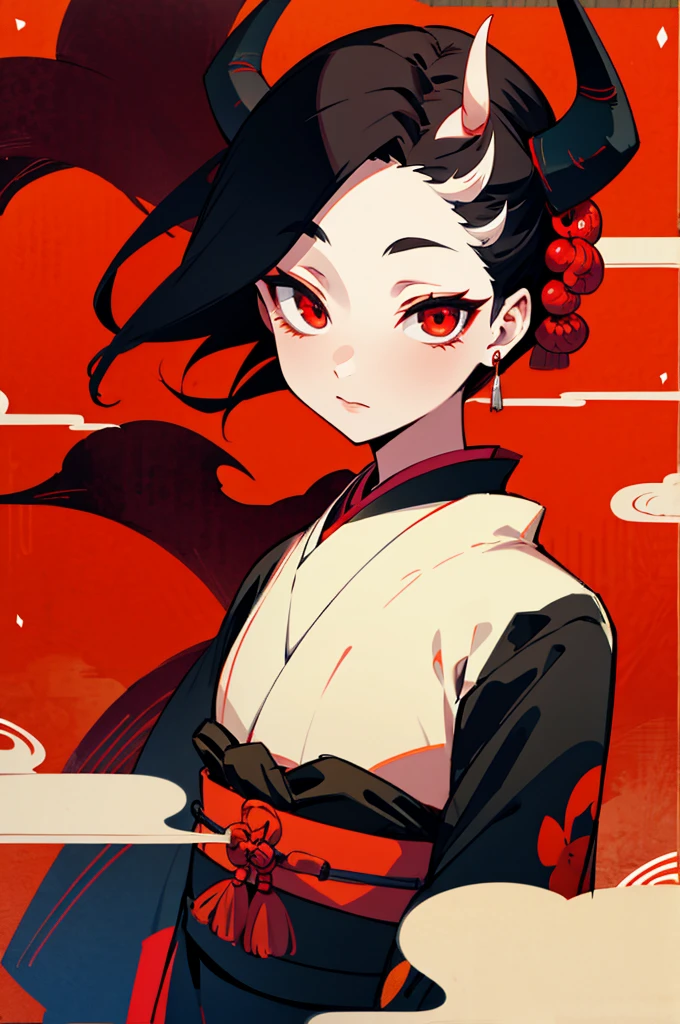 Kimono, Female, Edo Period, Japanese Background, Demon,demon skin