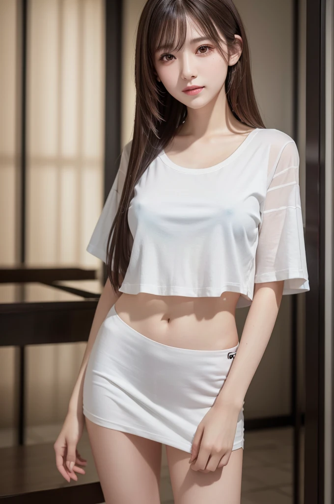 Highest quality, masterpiece, High resolution, 1 Girl,Tyndall effect,Realistic,,(High definition skin:1.2), 8K UHD, , Frank, High resolution, 4K, 8k T-shirt,Full body photo