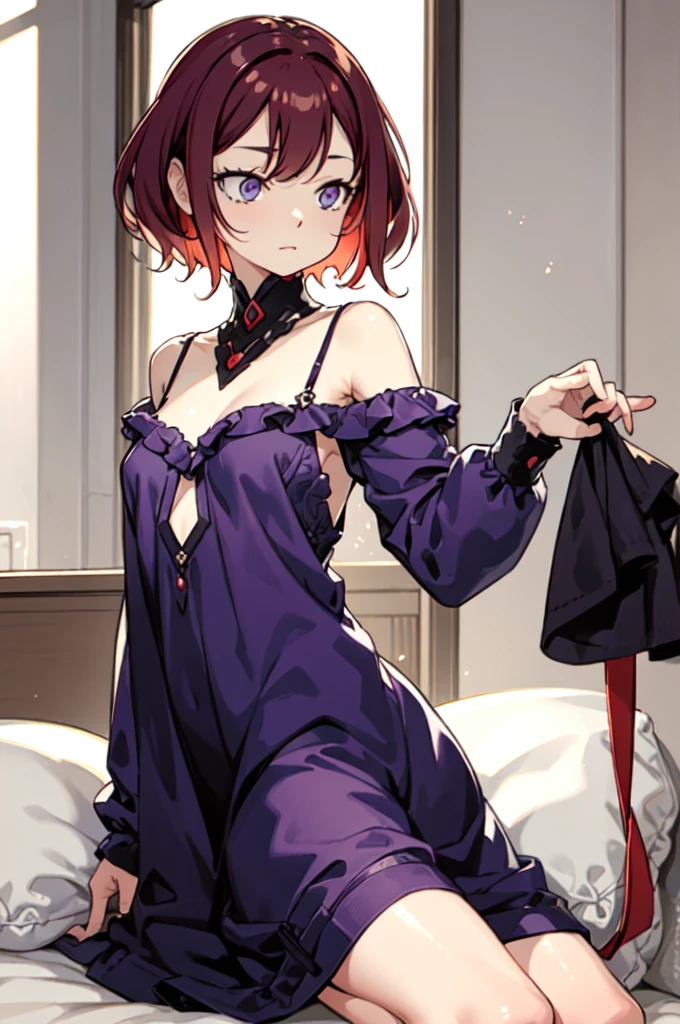 1girl,solo,
outfit-origami,veil,halo,navel,
lying on back, dakimakura \(medium\), bed sheet,
<lora:OrigamiHaloVeil1007:1> ,
large breasts, bare legs,
<lora:char-madoka:0.8>,
underboob,