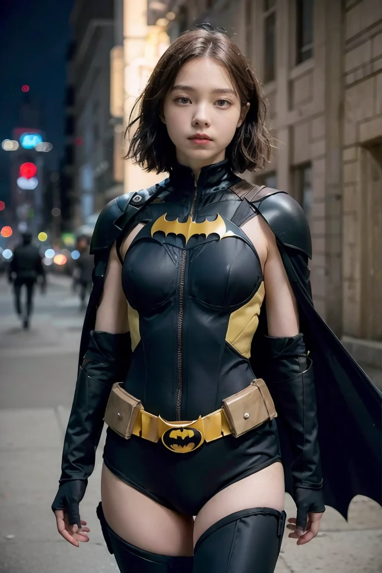 (masterpiece), best quality, perfect body, 18yo GIRL,batman armor suit,
