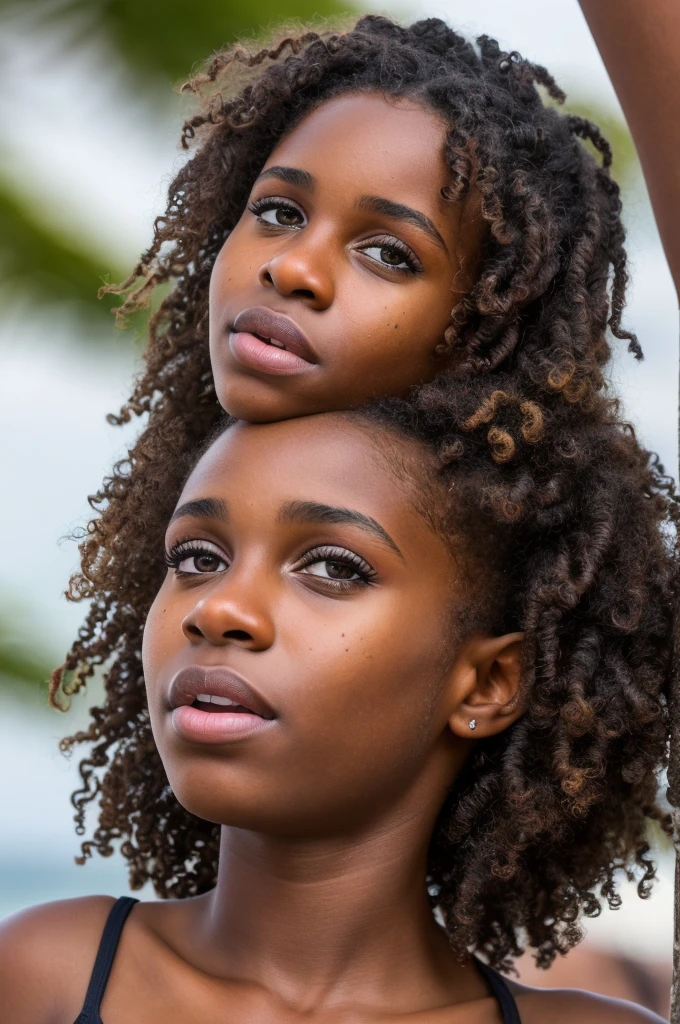 realistic photo, a realistic photo of 18yo black girl wearing a bikini, black hair, beach, (1girl), (extremely detailed CG unity 8k wallpaper), photo of the most beautiful artwork in the world, professional majestic (photography by Steve McCurry), 8k uhd, dslr, soft lighting, high quality, film grain, Fujifilm XT3 sharp focus, f 5.6, High Detail, Sharp focus, dramatic, (looking at viewer:1.2), (detailed pupils:1.3), (natural light),