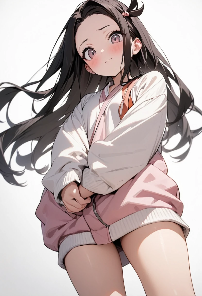 (masterpiece:1.2),(best quality:1.2),(masterpiece, best quality, ultra-high resolution), (1girl), (1 character), (Nezuko), (White background), (No background), (1 angle), natural pose, Standing