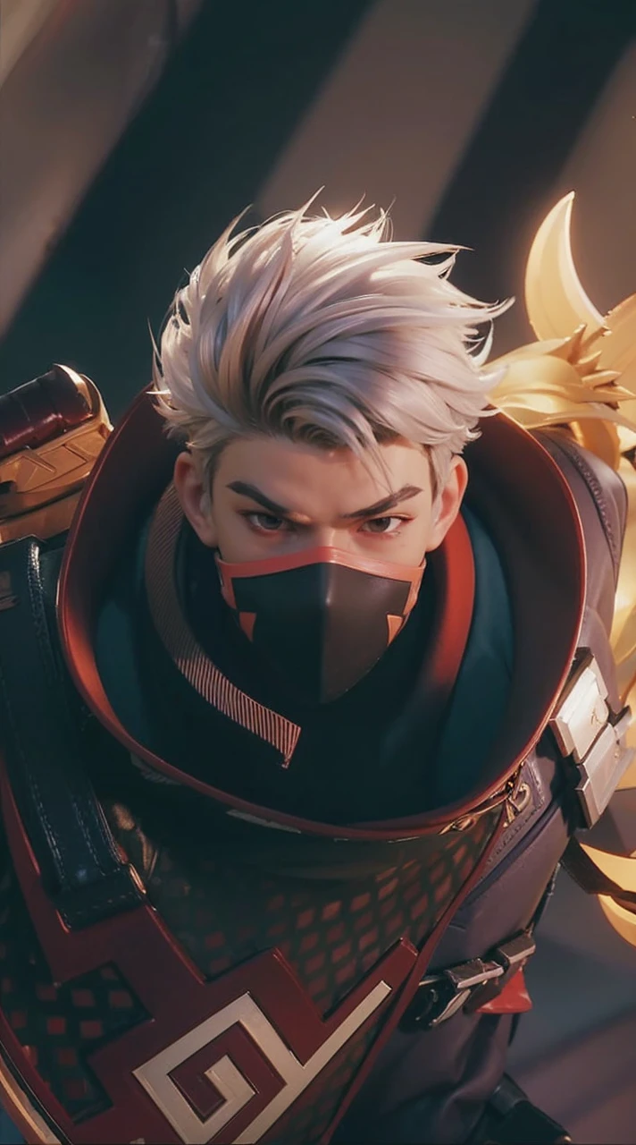 close up of someone like hero monkey character in the city mobile legends style art, iconic character splash art skin, character splash art, official splash art, street legends of the sun mobile legends skin, boy