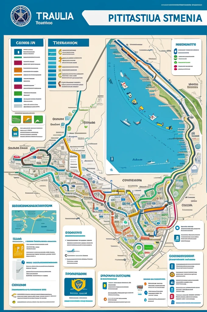 create a poster of the RUTA transportation system of the city of Puebla