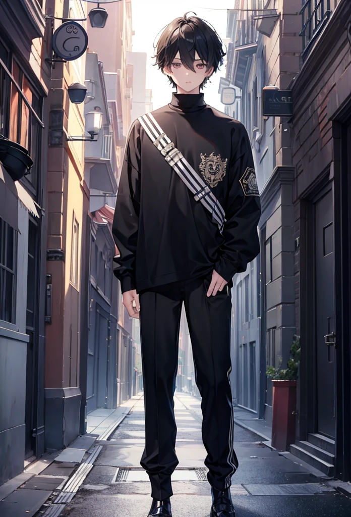 masterpiece, Best quality, 1 boy, detailed face, detailed eyes, beauty eyes, I look at the viewer, hair black,8K,boy,whole body,Handsome,Private Server,Casual clothing,Normal standing posture