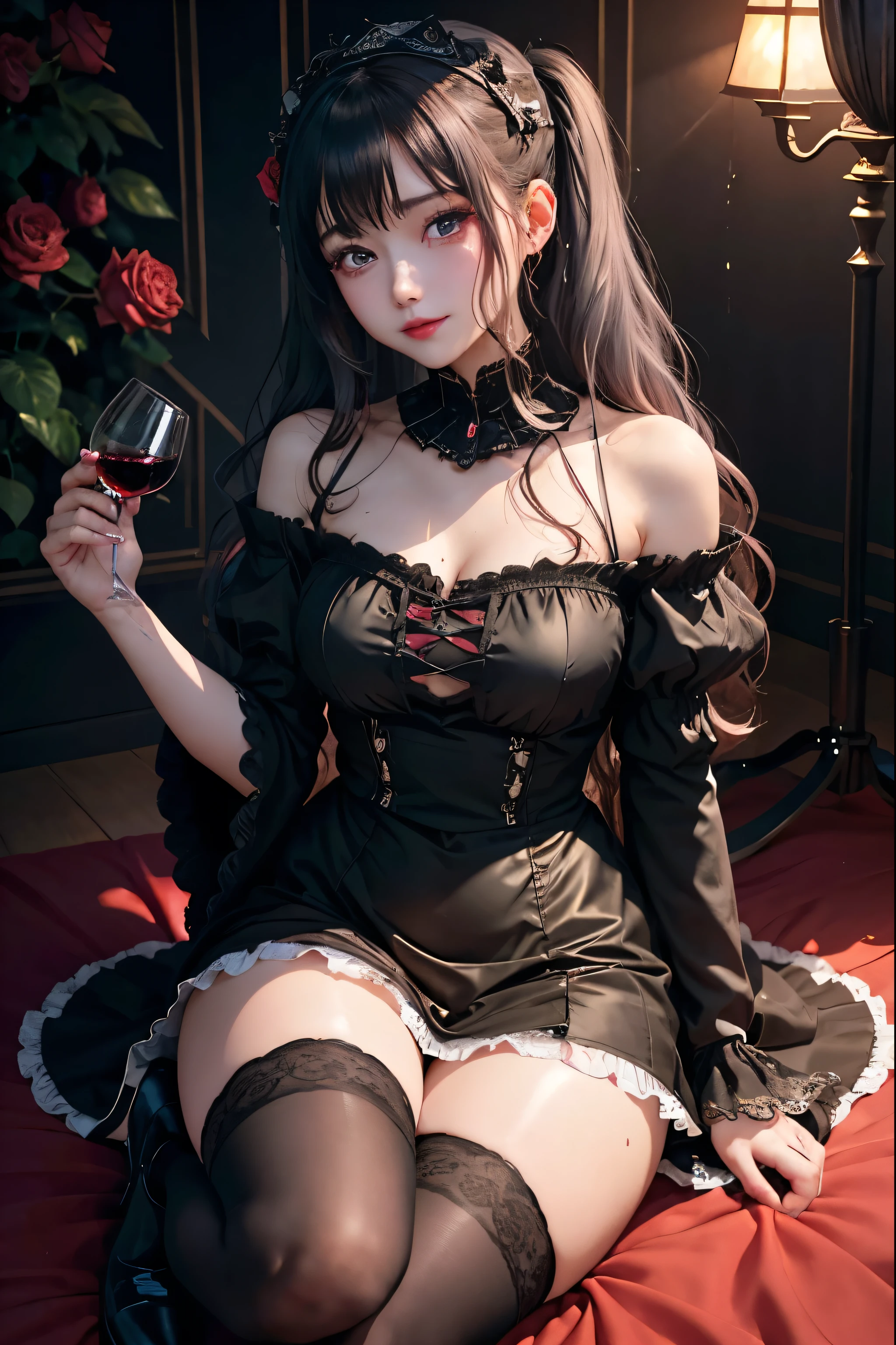Hard Dark Gothic Makeup、Black dark eyeshadow、sad、Good skin radiance、Dark Gothicメイク、Dark smile、palace、The beauty of fragrance、24-years-old、Expression of intense sexual pleasure、Embarrassed look、Dark Gothic、Highest quality、Expression of sexual pleasure amid suffering、Drunk face、紫のMaid clothes、Mysterious、Noble、The face of someone holding it in the toilet、sexy、Loving smile、Twin tail hair、Right blue eye, Left eye is red、Super tempting pose、Platform Heel Shoes、Heavy makeup、Gothic Lolita clothes、Silver Hair、Long Hair Straight Hair、Cute Gothic Lolita Dress、Beautiful Face、elegant features、Attractive face、Stained glass is the background、Chest glistening with sweat、The room is dark、goth long dress、Bell Sleeves、Wizard Sleeve、Decadent look、Sexually excited expression、Glossy thighs wet with water、Thighs that are wet and shiny with oil、Background of a room full of roses、sad expression、Rose Maiden、The embroidery is pink、The dress has pink embroidery.、Thigh-high socks、Knee-high socks、Gentle expression、Dark black eyeshadow、Stained glass and rose background、thighs are a little thin、Female Duo、Female couple、dark church background、Stained glass、Black metal world、Dark Castle、Dark Room、Slender body、gothic long dress、Victorian dress、Small breasts、Hold the wine in your right hand、Hold the lantern in your left hand、pantyhose、Sit on the bed、The bed is covered with roses、Lying in bed、Her thighs are shining with sweat、My body is wet and shiny、Lots of glitter on the thighs、sweating、My thighs are sticky from sweating、Sweat glistening on my thighs, The whole body is sweaty and shiny、I sweated a lot.、My thighs are sweaty、My thighs are wet、My thighs are shining with sweat、A lot of sweat glistening all over the body、Slender body、Sleep and lie down、Are sleeping、
