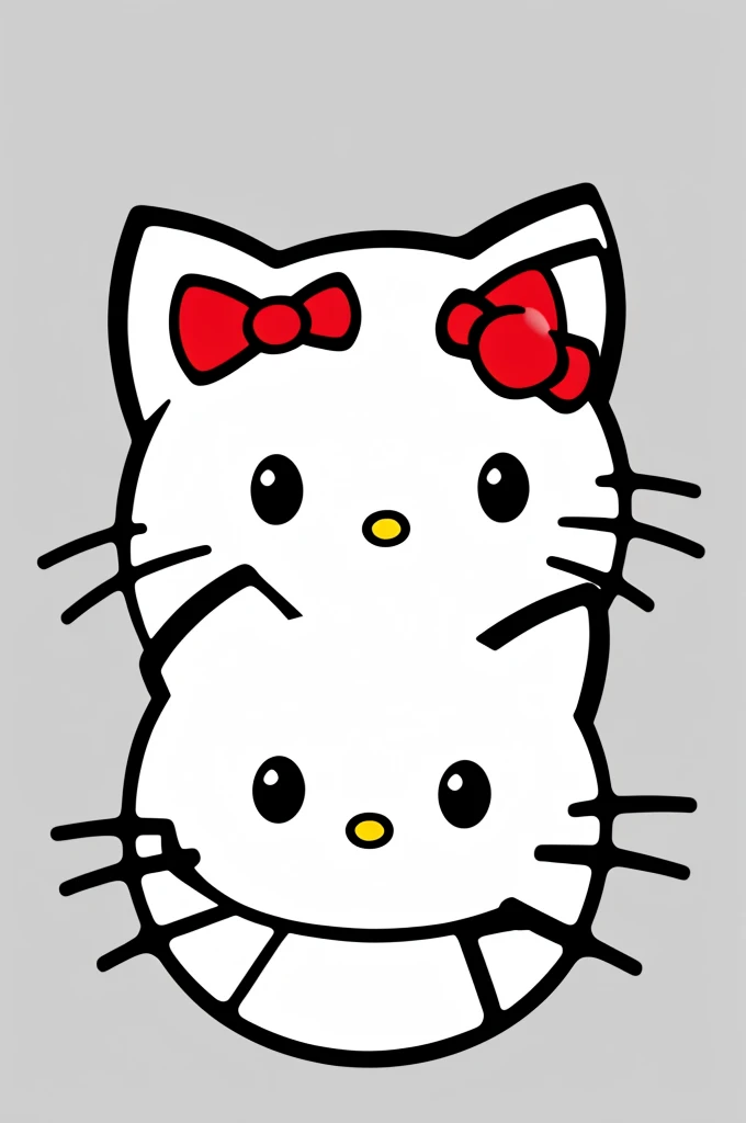 Create a Hello Kitty logo with a transparent background
