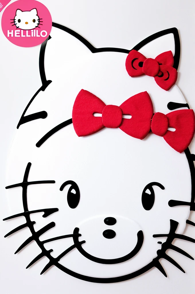 Create a Hello Kitty logo with a transparent background 