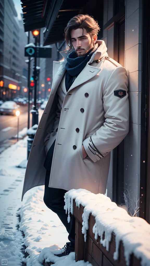 He was a beautiful man amidst the cold atmosphere.