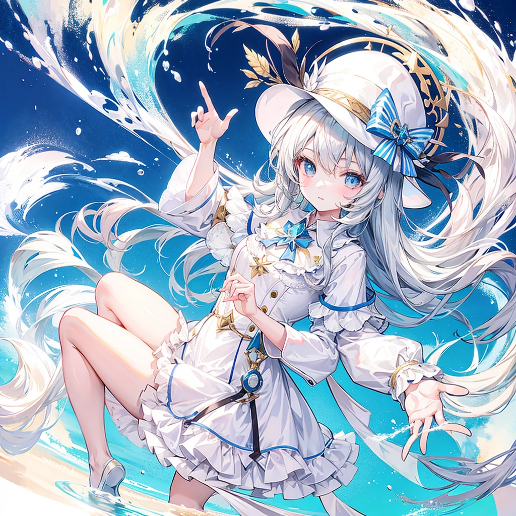 Shine Muscat personification,,Light soft color coat and hat,pretty girl