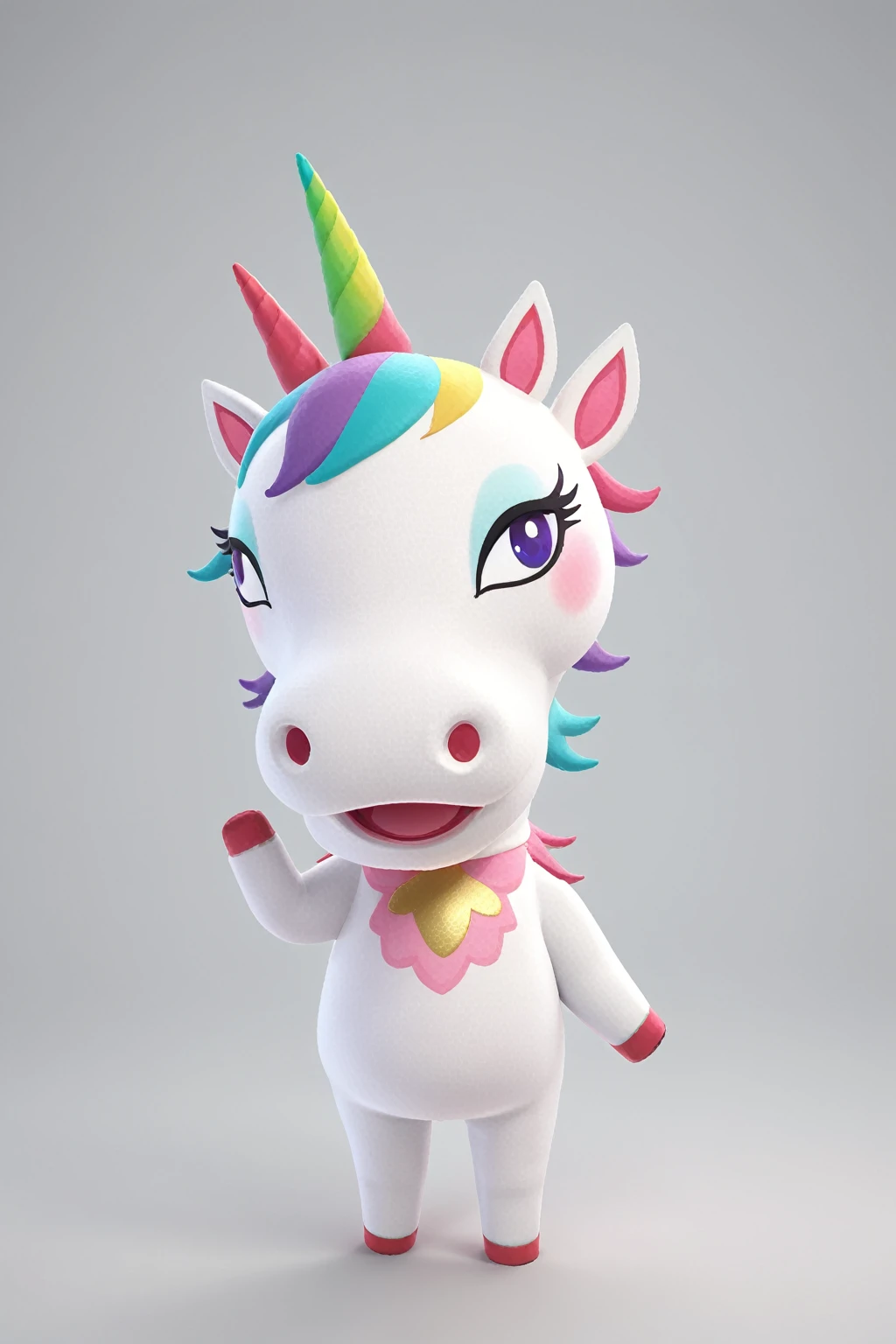 ACS Style,Cute unicorn close up,Simple Background,whole body,, (masterpiece, 最high quality, high quality, High resolution, Super detailed),