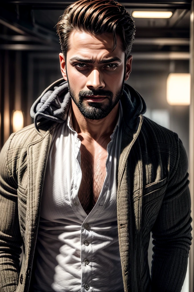 Rana, Realistic portraits of movie stars, handsome and elegant, masculine jawline, perfect handsome face, groomed beard, well trimmed beard, 4K