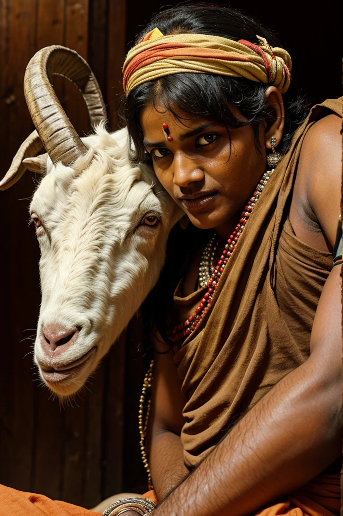 Goat gave birth to a poor Jagannath is playing