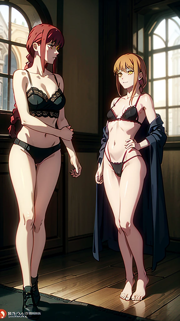 SeaArt Бот
Вариации
По умолчанию
09:32:51
Masterpiece, top quality, best quality, official art, beautiful and aesthetic, anime, 1girl,extremely detailed, colorful, more detailed ((ultra-detailed)), (highly detailed CG illustration) makima, long hair, smile, bangs, (small breasts:1.2), (yellow eyes:1.2), braid, red hair, braided ponytail, ringed eyes,navel, cleavage, underwear, collarbone, panties, thighs, black panties,bathrobe,lace lingerie, black bra,black stockings,stocking suspenders,in middle of church, benches,candles, dark light, fire,photo from behind, bend over