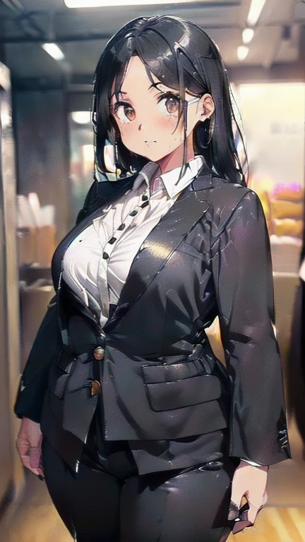 (must be follow these prompts:2.2),(in her clothing:2.5),masterpiece,best quality,extremely detailed,(extremely detailed photorealistic drawing:2.0),(normal body structures:3),(japanese girl:1.6),(she is fresh rookie:2),(usual face:1.9),(black hair:1.9),(a little plump face:1.7),(A plump female employee in a black business pantsuit working in Tokyo in the Reiwa era:2.2),(Under the black business pantsuit jacket she was wearing a white blouse that was very lightly stained with yellowing and slight amber tints from dried semen.:2.0),(wearing a black business jacket:2.1),(She&#39;s petite and has very short legs:2.3),(she looks like japanese idol:2.2),(displayed one woman on single picture:3),(she looks like a lolita:2.0),(All this fell upon her and no one else.:3.1),(The fate of the petite, voluptuous new employee who had a lot of semen ejaculated onto her black business suit jacket and white blouse.:2.1),(Her black business suit jacket and black trousers are soaked from dried semen:2.0),(The dried semen was a mixture of slightly yellow-brown and slightly brownish areas and was scattered on the jacket and trousers of a black business suit.:1.9),(Her plump black business suit was also covered in thick semen with a slight yellowish brown color.:2.1),(Semen has soaked into her bra and panties, which are not visible under her black jacket and shirt.:2.0),(Love juice from the vagina wets the black pants:2.2),(The semen and love juices were absorbed deep into the black suit fabric and soaked into the gaps between the fibers.:1.9),(A petite new employee wearing a black women&#39;s business suit:2.3),(old semen adhered her intervaginal side wall under trousers:4.6),(her creampied crotch is unwashed for one month:3.1),(formal business jacket:2.2),(pretty rookie with tough suit:2.2),(detailed drawing pussy juice through trousers:2.1),(jizzy anal behind her pants:2.1),(vented seminal plasma on her lady's business suit:1.9),(lady's business jacket and black trousers must be on:2.1),(darkish semen smoothly percolated in her business jacket:1.8),(her mons pubis is smoothly buldged for accumulated love juice behind her trousers:1.8),(in her clothing:2.5),(massively creampied in her vagina now:2.8),(thoroughly raped every inch of her body:1.7),(black business trousers are guarded over her buldging pubic mound:2.1),(Make sure to depict the face:5.3),(Calm expression:3),(first time々A new employee with a serious expression:2.1),(Work with a calm mind:1.9),(His black business jacket and black trousers had semen on them.:2.1),(Hidden in his black pants, he&#39;s definitely fertilized.:2.1),(Innocent face:3),(Small and plump:1.9),(Cute girl with big breasts hidden under black suit and white blouse:2.3),(I drew a large picture of her.:2.3),(The only character is this petite new employee girl.:3.2),(The  and plump girl was unable to take off or change anything from her black jacket and pants to her blouse, bra, and panties, and was constantly covered in semen.:1.8),(Portrait:7)