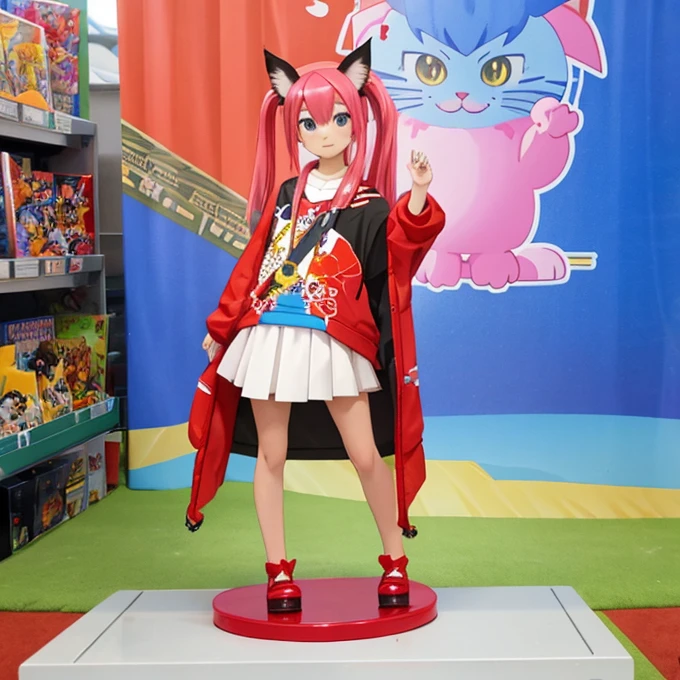 comic con中,personification(cat ears human cat tail)At comic con,There are many different types of Toy figures,Nendoroid 3D,anime statue,Toy figure,q cheeks,Funny company anime style,anime action figure,silicone man,Silicone statue,Styled for Nendoroid,figure、 anime figure、action figurine toys、silicone statue animal illustrations,mixed species,different kinds of animals,various species,diverse animals,digimon evolution,Ultimate Evolution,perfect body,ultimate body,horse,There is personification,digimon evolution,Ultimate Evolution,perfect body,ultimate body,UFO,There is a horse,There is personification,There are photos of Cat lady with many animals,animal illustrations,mixed species,different kinds of animals,various species,diverse animals,digimon evolution,Ultimate Evolution,perfect body,ultimate body,horse,There is personification,digimon evolution,Ultimate Evolution,perfect body,ultimate body,UFO,There is personification,Cat lady,cat ears women\(Lovely,Kawaii,10 years old)rest ,quality\(masterpiece,high resolution,top-quality,top-quality real texture skin,提high resolution,RAW photos,Best quality,Very detailed\)