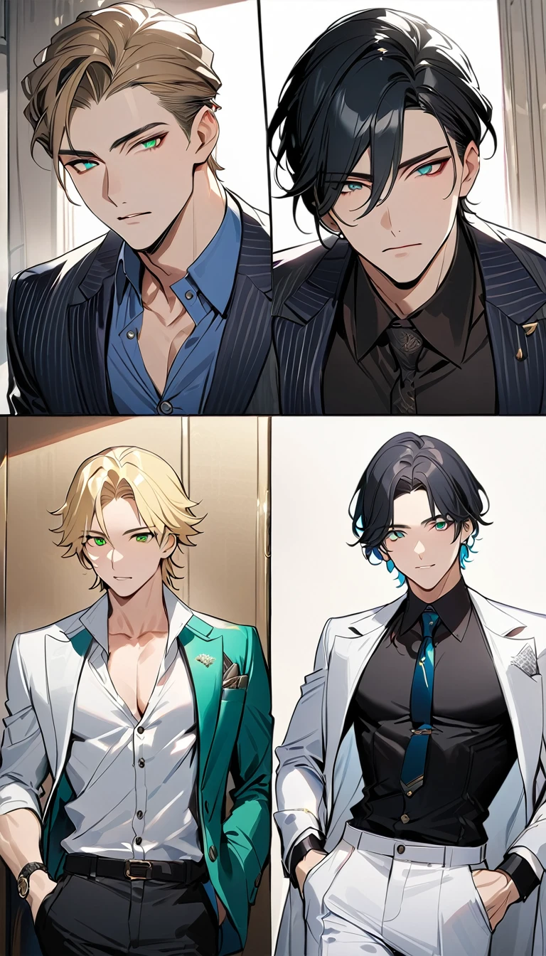 1 male, 25 years old British male, decisive, graceful, tattooed, emerald eyes, black hair, white suit, black shirt, tie, British gentleman, white pants, office president,
Standing, holding a cup of coffee in his hand,Office President,一个现代Handsome哥,25-year-old male,Black Hair,Green eyes,short hair,No bangs,Show forehead,Middle parted hair,young people,Dynamic Hair,Delicate face,Bright Eyes,Gem Eyes, Extremely detailed eyes, Handsome,Handsome,White skin,Single photo,Upper body photo from thigh up,Handsome哥,Handsome face,masterpiece,HD,masterpiece,Sense of division,a beautiful man,Exquisite eyes,Carefully sculpted hair,Rich in details,Standinging in front of a white background,Handsome哥,juvenile,blond,short hair,Handsome face,Handsome,Handsome,超级Handsome哥,White skin,Fair skin,Handsome哥,Handsome face,Pretty Face,indifferent的表情,Reflective hair,Shiny hair,现代都市Handsome哥,Modern Clothing,Fashion,Casual jacket,trend,Handsome,upright,Standing,front,Moderate,Direct vision,Eye height,Wearing a white coat,Black pants,front面貌,front,Stay away from the camera,whole body,High cold temperament,Shoulder height,front面貌直面镜头,(whole body照片),whole body,Imagine,blond,cold face,indifferent,cold,Don't laugh,Residence,poker face,4K, ((masterpiece)),((best quality)),((High Detail)),((Practical,)) ((best quality)), ((masterpiece)), ((Practical)),high resolution, ((Intricate details)), Very detailed,masterpiece, best quality, (Very detailed CG unity 8k wallpaper), (best quality), (Best Illustration Award), (Best shadow),