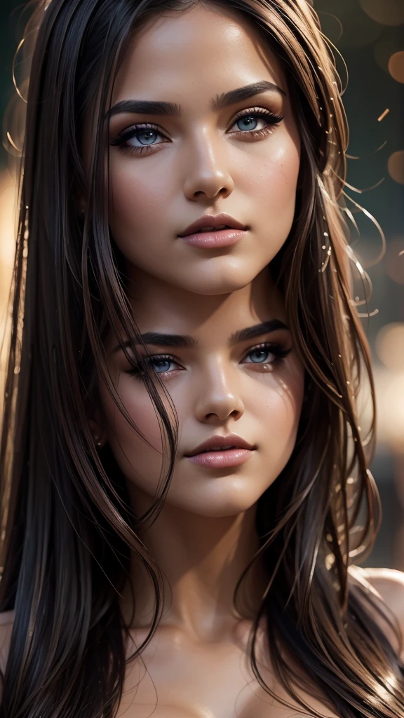 A sexy girl, brunette hair, beautiful detailed eyes, beautiful detailed lips, extremely detailed face, long eyelashes, sensual expression, elegant pose, 1girl, photorealistic, 8k, high quality, hyper detailed, realistic lighting, vivid colors, cinematic lighting, dramatic lighting, intricate details, masterpiece