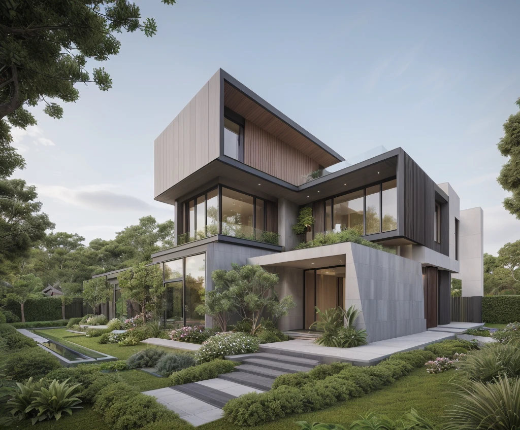 ((best quality)), ((masterpiece)), (detailed), perfect face, ((Masterpiece)), (best quality), (ultras Realistic), 8k, Raw photo, a rendering of a modern house with vietnamese roof anh brick yard , realistic garden, contemporary house, exterior design, wide establishing shot, modern house, in style of simplified realism, concept house, realistic building, front elevation view, wide angle exterior 2022, inter dimensional villa, building facing, sharp focus ilustration hq, modern style, realistic establishing shot, concept house, wide angle exterior 2022, precise architectural rendering, inter dimensional villa, award-winning render, front-view, mid-view, detailed rendering, architectural render, architecture render, modern house, architectural visualization, realistic architecture, insanely detailed rendering, exterior , trees landscape, sky wood paneled ceiling, a rendering of a modern house with a garden, precise architectural rendering, high quality rendering, award-winning render, professional render, beautiful 3 d rendering, beautiful rendering, architectural rendering, a photorealistic rendering, luxcore render, stunning render, an award winning digital render, beautiful rendered, high-quality render, architectural 3 d render, artistic render, a view of a garden with lots of flowers and plants, in a cottagecore flower garden, cottagecore flower garden, lush flowery outdoors, garden with flowers, flower garden summer morning, lots of plants and flowers, lush garden surroundings, lush chic garden, with a french garden, lush plants and flowers, home and garden, garden at home, homes and gardens, permaculture, with a garden, sustainable architecture, gardening, green house, homes and garden magazine, beautiful house on a forest path, vegetal architecture, a rendering of a modern house with a small balcony and a bancony , precise architectural rendering, modern house, contemporary house, concept house, street,