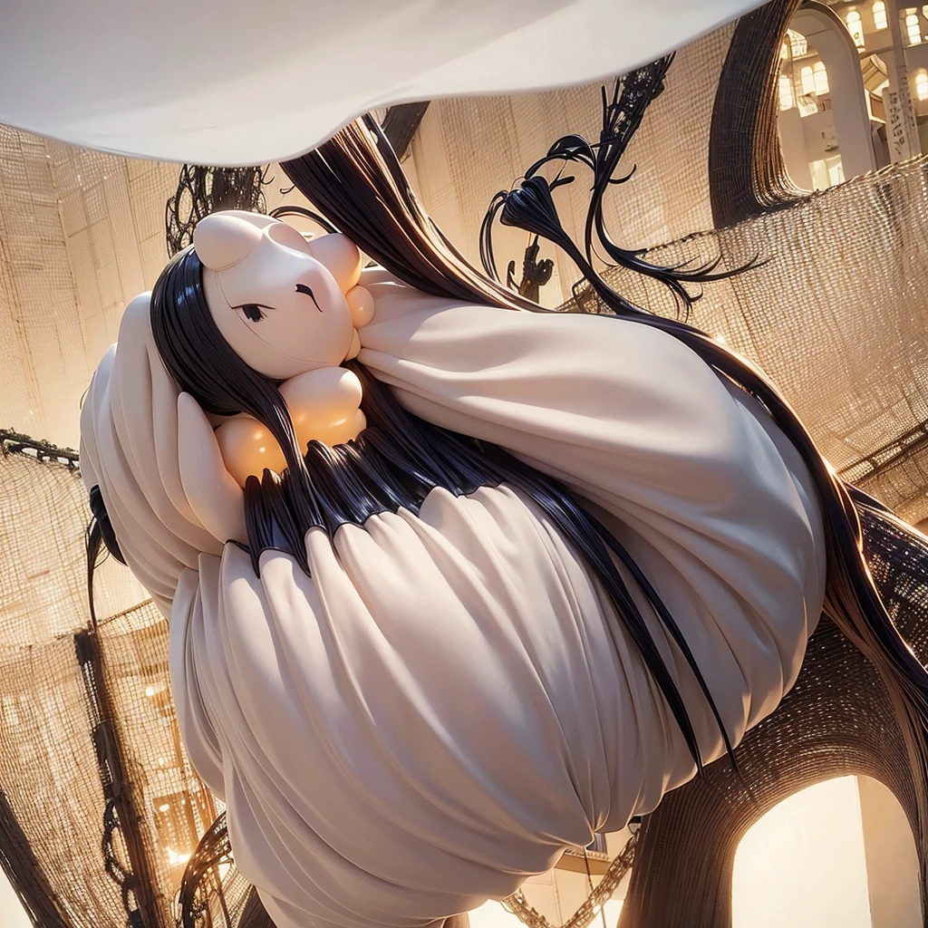 1girl、(((Best Quality、Masterpiece、Official Art、Anime Style、The best dynamic composition、超detailed)))、Shine Muscat personification，，Light soft color coat and hat，Super huge、detailed、whole body、