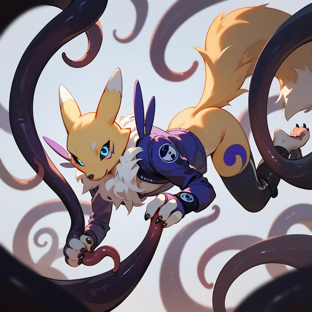 Artistic Arcanist in tentacle Renamon art style, work safe (score_9,score_8_up,score_7_up,score_6_up,score_5_up,score_4_up)