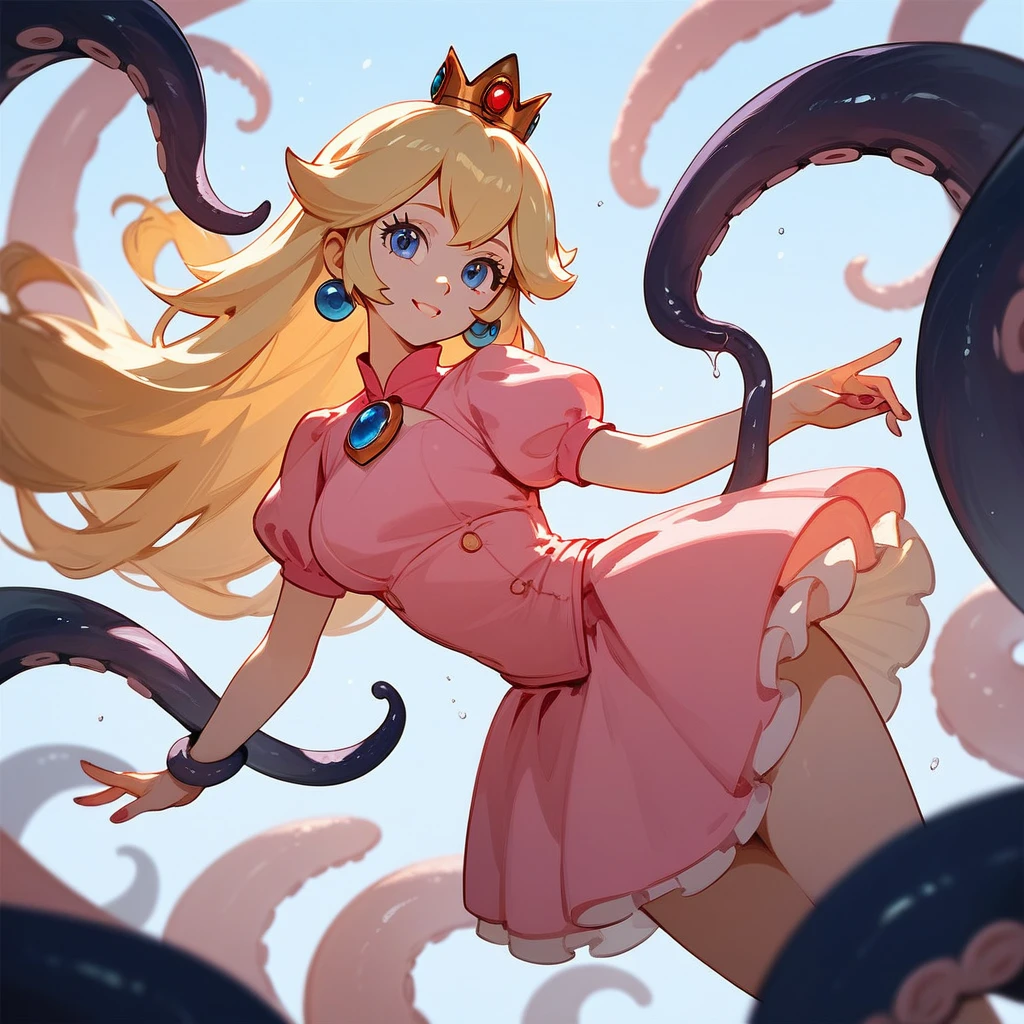 Artistic Arcanist in tentacle Princess Peach art style, work safe (score_9,score_8_up,score_7_up,score_6_up,score_5_up,score_4_up)