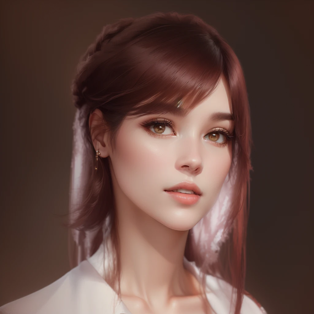 Make this woman, with the same characteristics as in the photo but removed full body and clinging to her friend