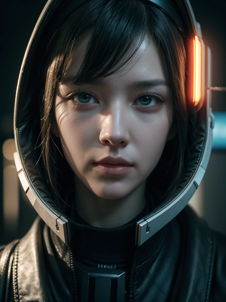a close up of a person on a cell phone, cyberpunk art, inspired by Mike Winkelmann, trending on Artstation, digital art, instagram picture, connected to heart machines, portrait of a mech, with instagram filters