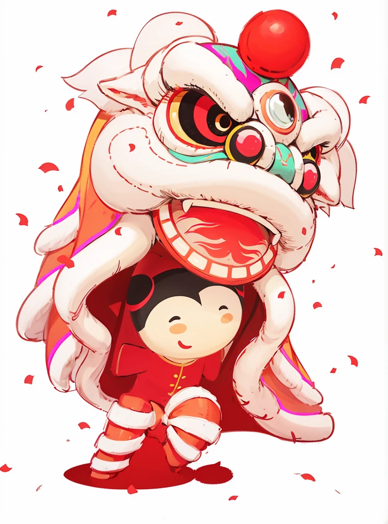 ultra high resolution, solo, blush blush, lion dance, Chinese lion, 1 lady，masterpiece, best quality, Extremely detailed CG unifies 8k wallpapers, Enlightenment, Super detailed, thick hair, White beard hair, big eyes, toucan, fangs, Turn to look at the audience, small butt, hydrangeas, metal clock, （Walking posture：1.3）, crazy, Constructivism, Ray tracing, masterpiece, best quality, 8k ，extremely beautiful, avant-garde, cool, halo, wind, glowing eyes, Serious expression, dystopian city, futuristic, Detailed background, Award-winning, neon lights, Popular topics on art sites