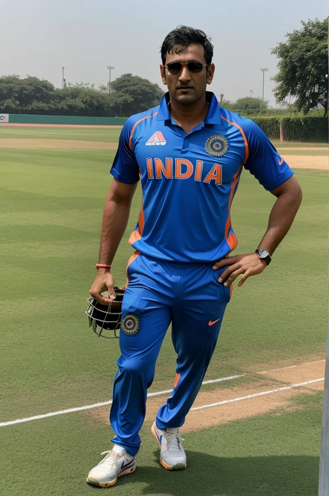 India cricket player ms Dhoni photo in Field