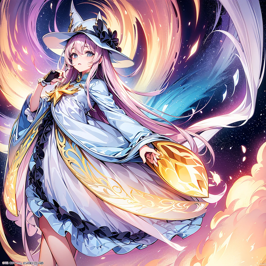 1girl、(((Best Quality、Masterpiece、Official Art、Anime Style、The best dynamic composition、超detailed)))、Shine Muscat personification,,Light soft color coat and hat,Super huge、detailed、whole body、