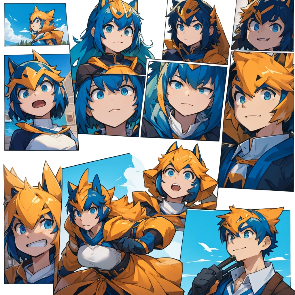 Comic style in several frames
