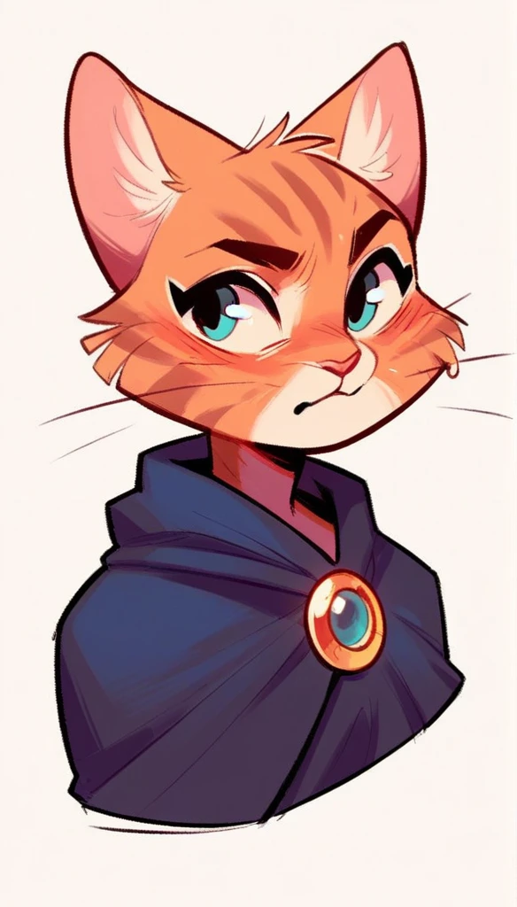 score_9, score_8_up, (thick lines:1.25), (simple background, white background),
((tabaxi), (anthro), (solo), (female), portrait, facing viewer, focus on face, (mage), ((wearing dark robe)), (cat fur))