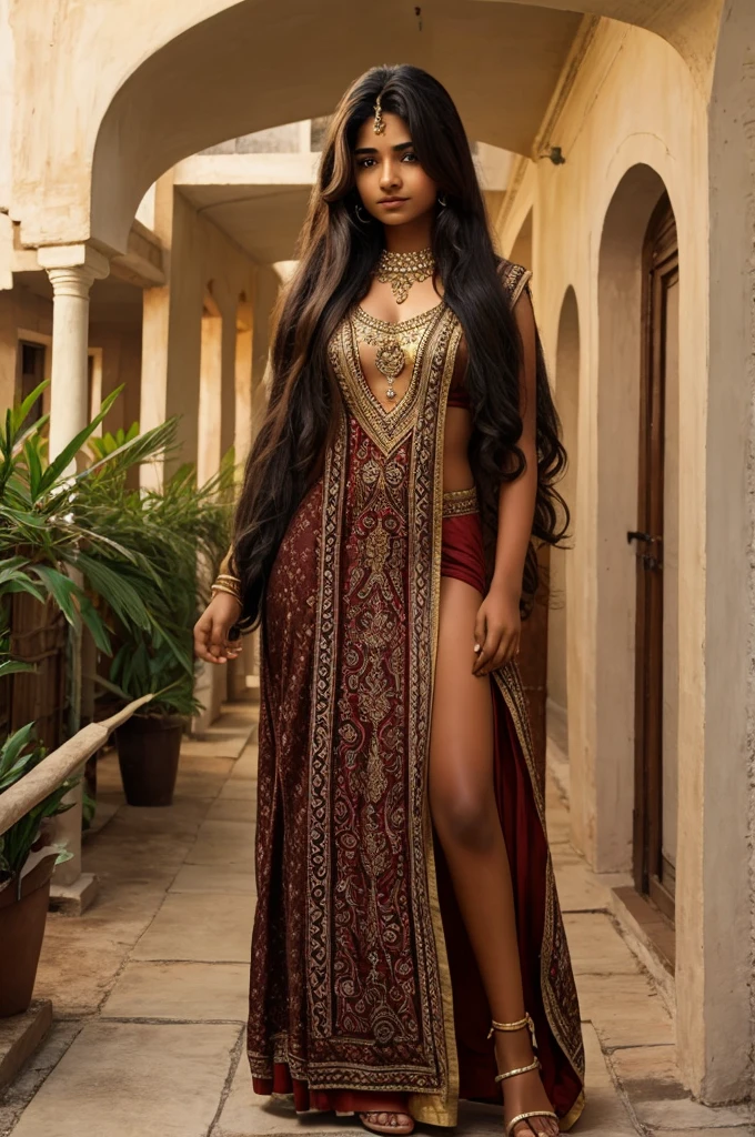 14 year old Indian girl with massive  and long hair 