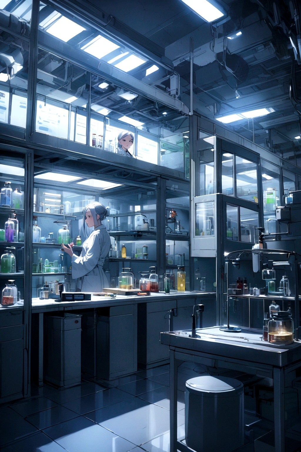 A science lab with human experiment 