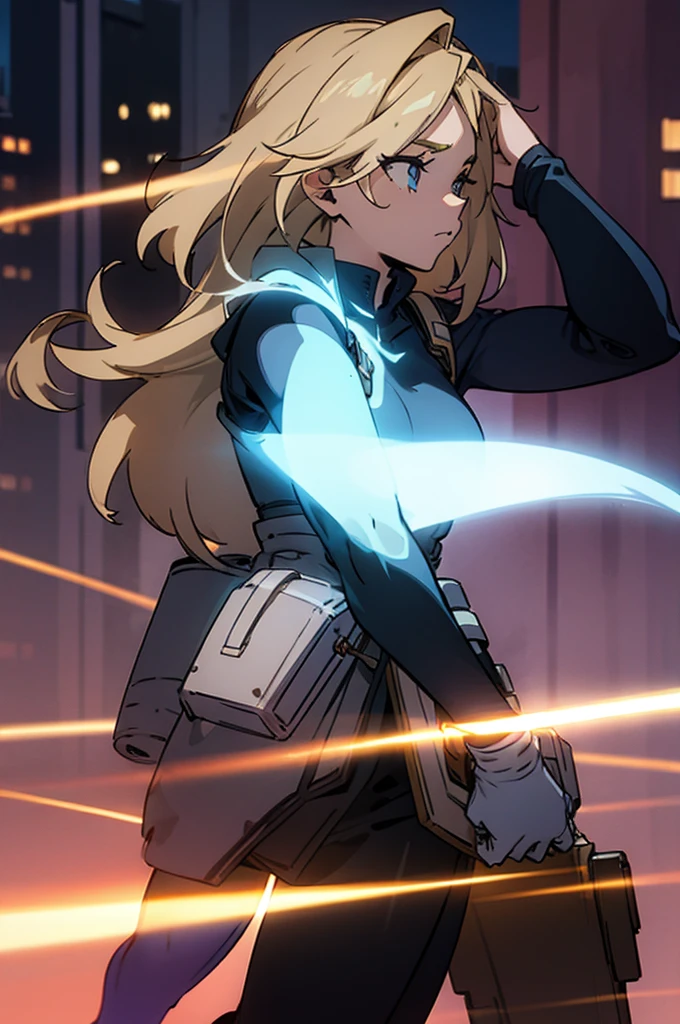 Female ,Hero, City background