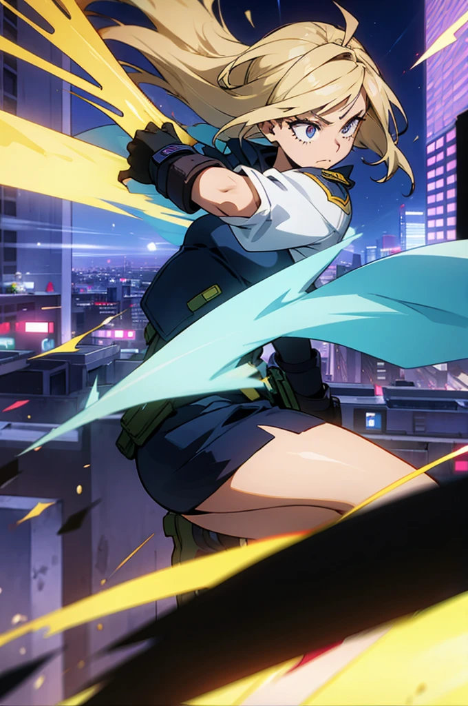 Female ,Hero, City background
